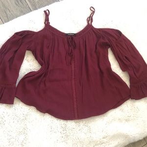 Burgundy blouse